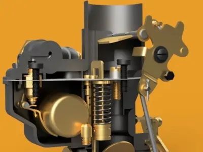 Weber tip28-m10 carburator Free 3D model