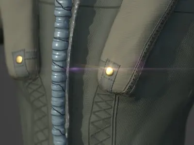 Pilot man in suit 3D model