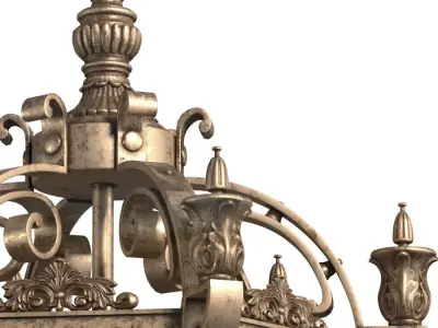 French Wall Lighted Sconce 3D model