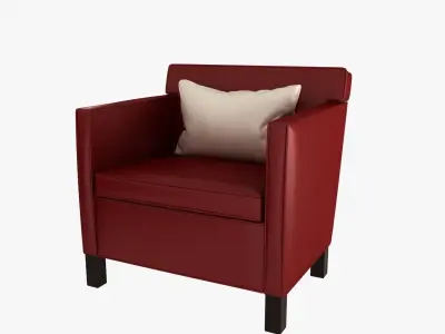 Knoll Krefeld leather sofa and chair 3D model