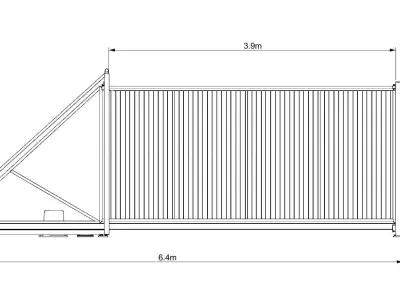 Sliding gates 3D model