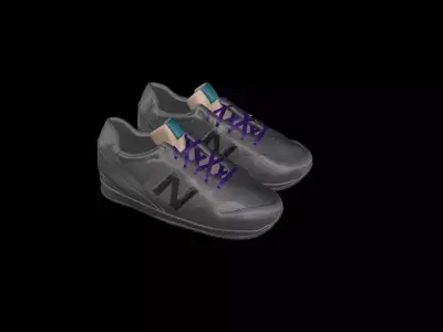 3d modelling new balance shoes Low-poly 3D model