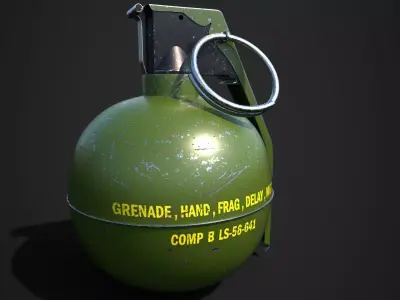 Hand Granade Free 3D model