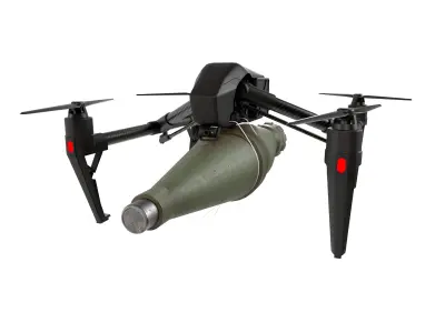 Kamikaze Bombing Drone Low-poly 3D model