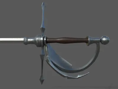 Epee 2 sword Low-poly 3D model