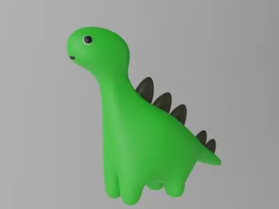 Cartoon Cute Dinosaur Toy 3D model