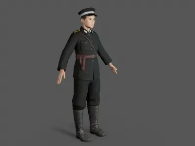 soldier character Low-poly 3D model