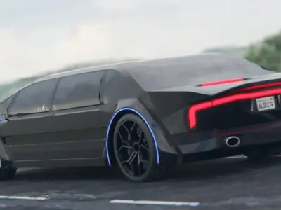 Generic Concept car Free low-poly 3D model