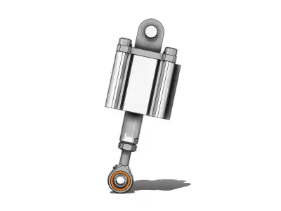 Cilindro Pneumatico SMC CQ2D50 30DZ Pneumatic Cylinder 3D model