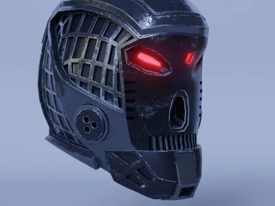 Sci fi Helmet Low-poly 3D model