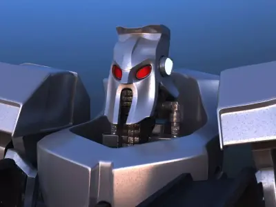 Track Drive Inline Skate Battle Robot 3D model