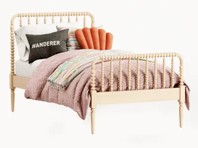Jenny Lind Maple Bed 3D model