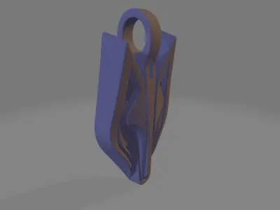 Wolf Head Pendant 3D model