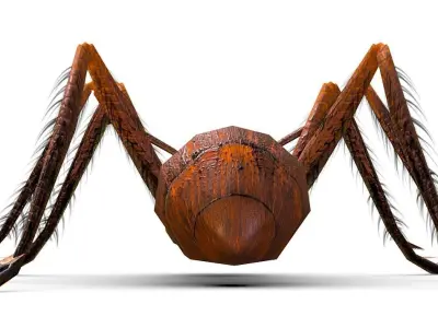 LowPoly Giant Crimson Ant Low-poly 3D model