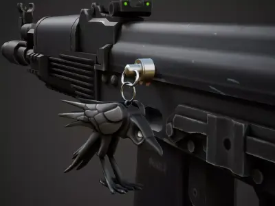 Raven Weapon Charm - Low Poly Game Ready Low-poly 3D model