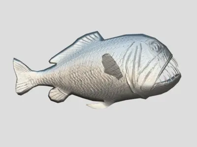 fangtooth Realistic Animated Low-poly 3D model