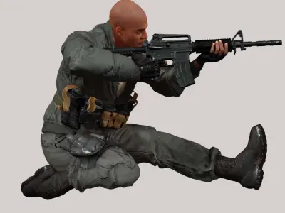 Marcus Elite Operative  Stealth Mission Low-poly 3D model
