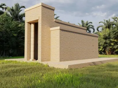 Zigurat ancient pyramid-Ziggurat Temple 3D model