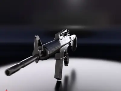 M4 Assault Rifle Low-poly 3D model shop
