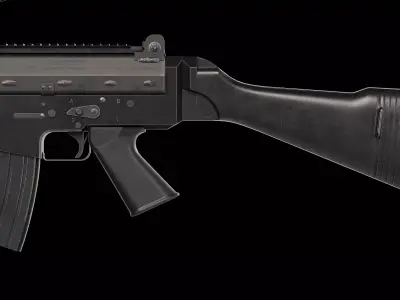 FN FNC selective-fire assault rifle Low-poly 3D model