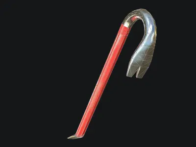 Crowbar PBR Game ready fishing hook Low-poly 3D model