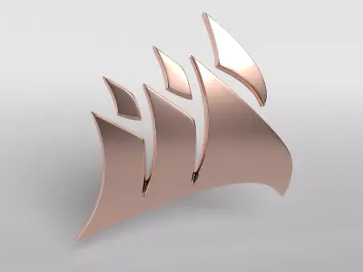 Corsair Logo v1 005 Free low-poly 3D model