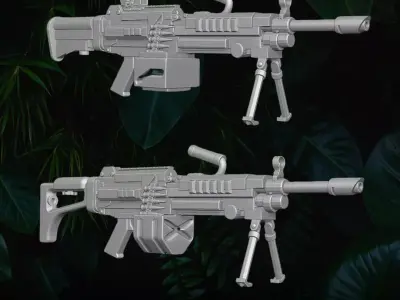 M249 accessory 3D printable files for Action Figures 3D print model