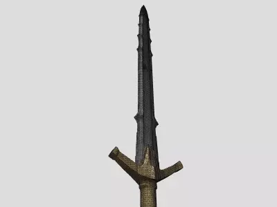 Medieval Longsword Low-poly 3D model