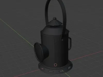Railroad signal gas lantern Free low-poly 3D model