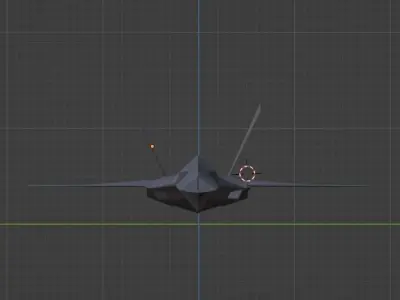 f22 raptor low poly jet Low-poly 3D model