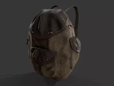 Backpack 4 Low-poly 3D model