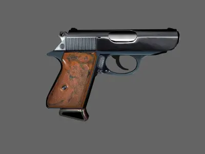 Walther PPK Low-poly 3D model