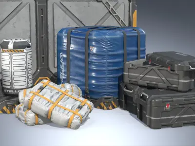 Sci-fi Cargo PBR 3D model