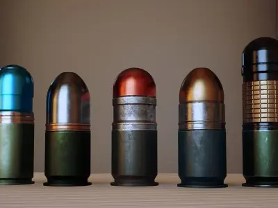  Free 40mm grenade - M433 Free low-poly 3D model