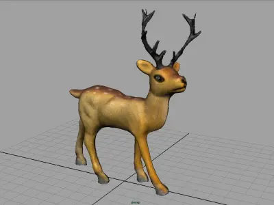 CHRISTMAS DEER Low-poly 3D model