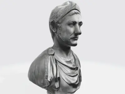 Hannibal barca head statue 3D print model