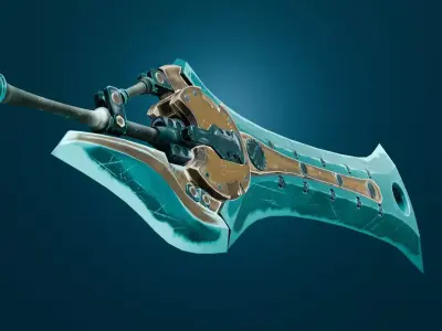 stylized greatsword Low-poly 3D model