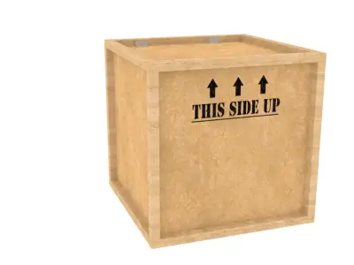 Chipboard Box Free low-poly 3D model