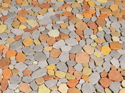 Paving Ngon many part n1 3D model