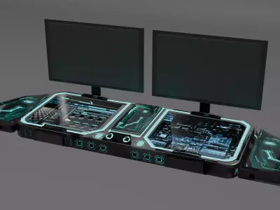 Sci fi Display Console 3D model