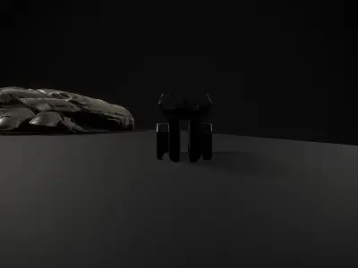 Ris plank and forearms AKS74U Low-poly 3D model