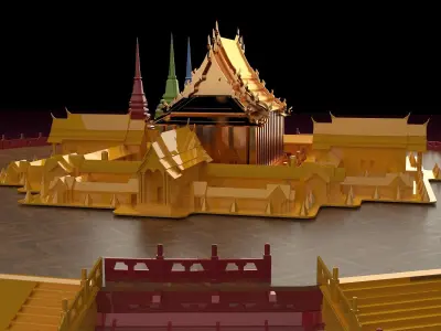 Chinese ancient temple 3D model
