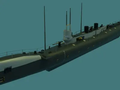 HMS K4 Texture Low-poly 3D model