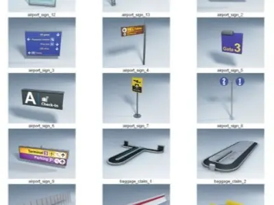 Dosch 3D - Airport Details 3D model