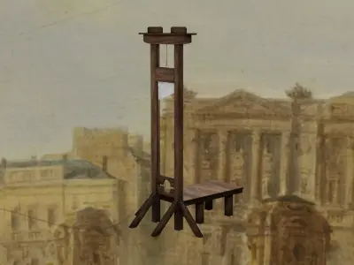 Guillotine with clean blade Free low-poly 3D model