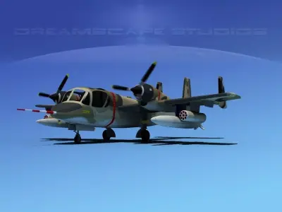 Grumman OV-1D Mohawk V10 3D model