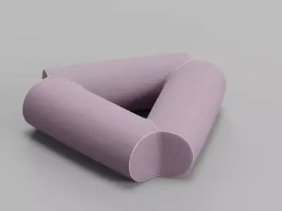 Bench Pod Triple Free 3D model
