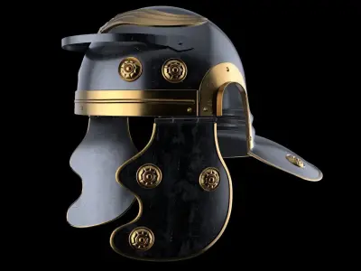 Roman legionnaire helmet Low-poly 3D model