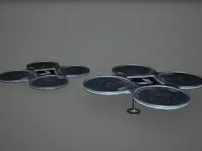 Cyberpunk Drones Low Poly  Game Ready Low-poly 3D model
