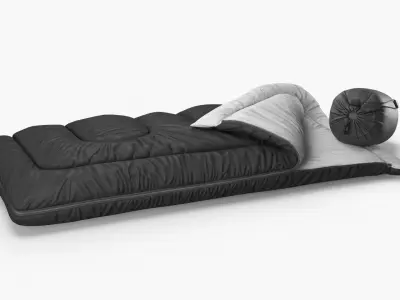Outdoor Sleeping Bags Black 3D model